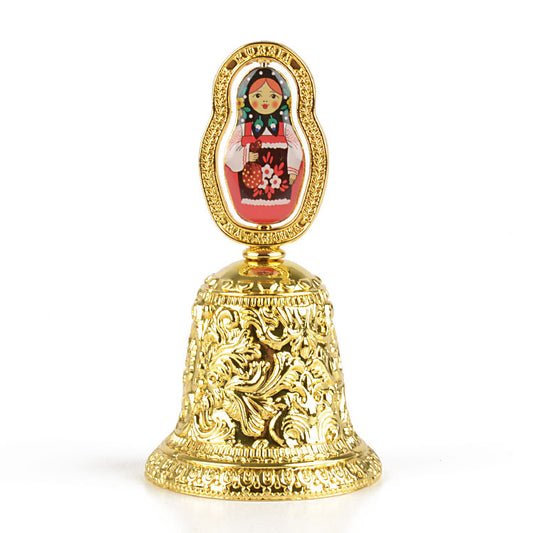 Gold Tone Matryoshka Souvenir Bell