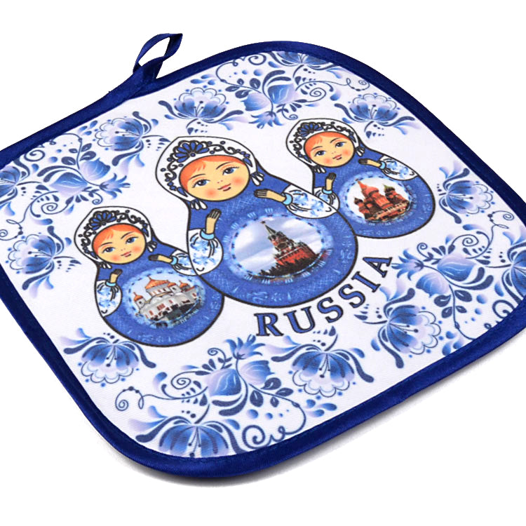 Blue and White Russia Potholder
