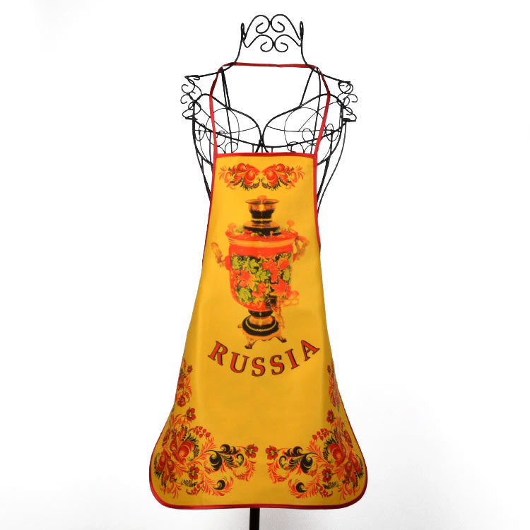 Kitchen Apron With Russian Samovar