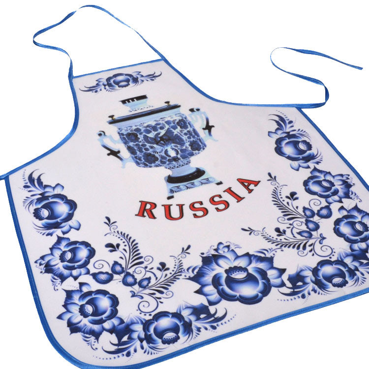 Russian Kitchen Apron With Samovar