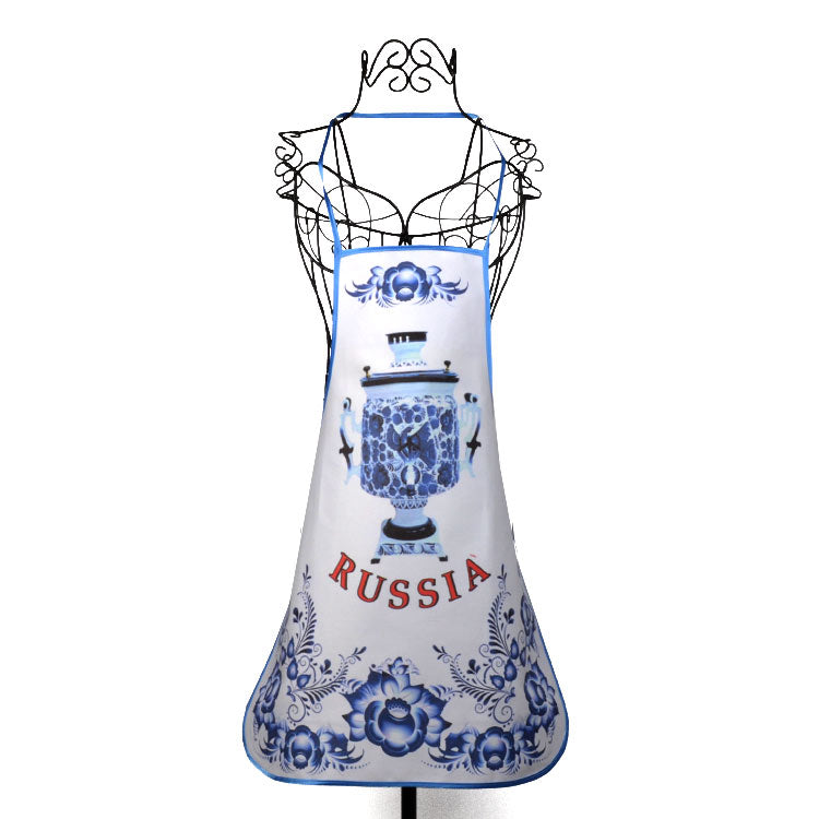 Russian Kitchen Apron With Samovar