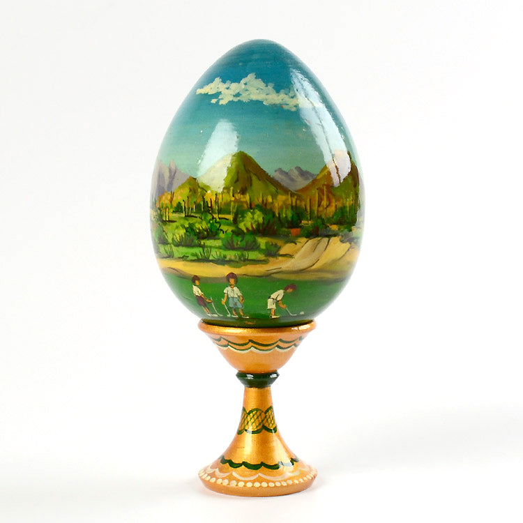 Arizona Golf Lover's Wooden Egg