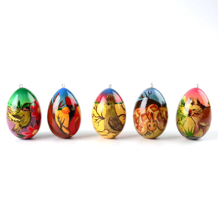 Southwest Animals Eggs Ornament Set