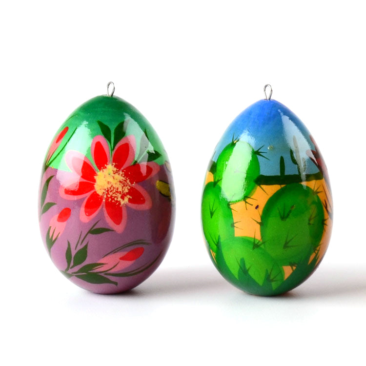 Southwest Animals Eggs Ornament Set