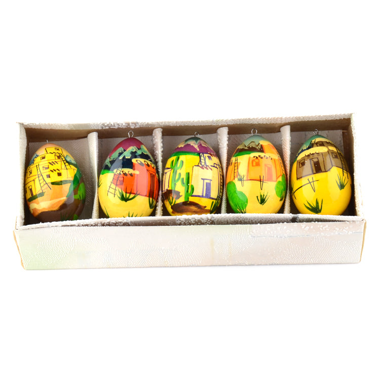 Southwest Adobe Eggs Ornament Set