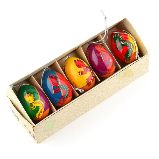 Southwest Kokopelli Eggs Ornament Set