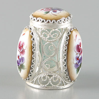 Filigree Enamel Finift Thimble from Russia