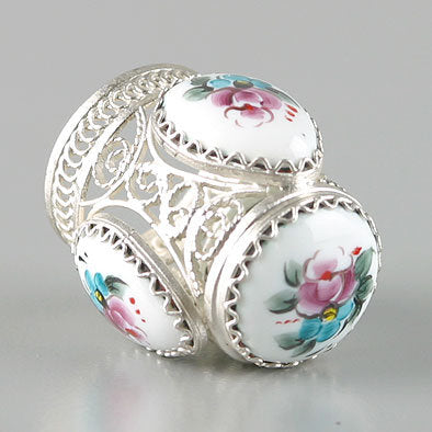 Filigree Enamel Finift Thimble