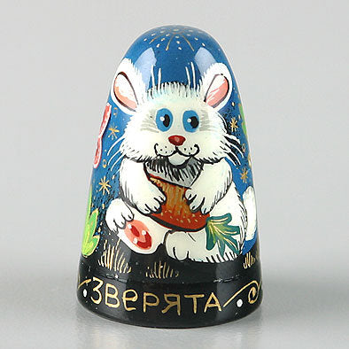 Cute Animals Hand Painted Russian Thimble