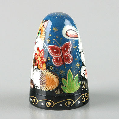 Cute Animals Hand Painted Russian Thimble