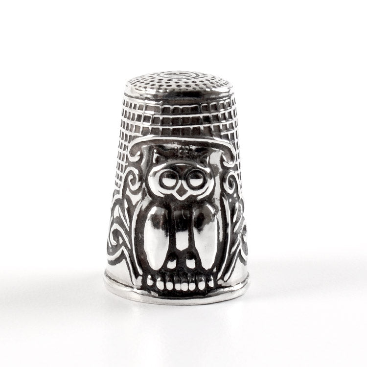 Silver Owl Thimble