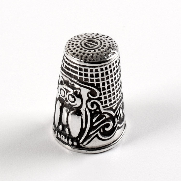 Silver Owl Thimble