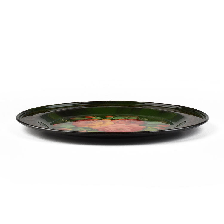 Round Green Zhostovo Tray