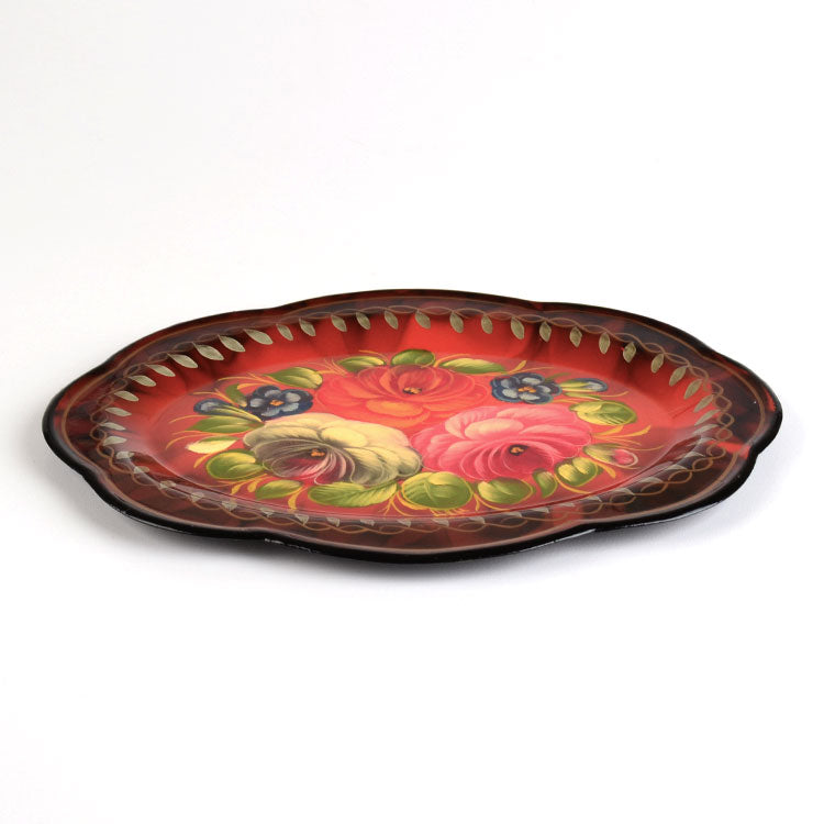 Small Oval Zhostovo Tray