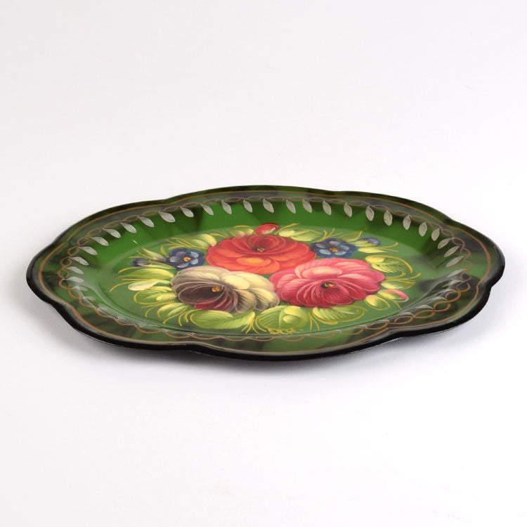 Small Green Oval Tray