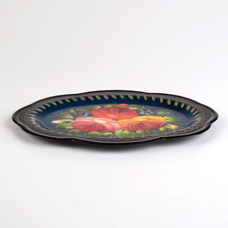 Small Blue Oval Tray