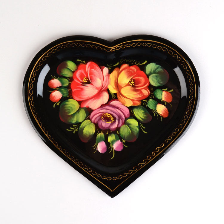 Zhostovo Heart Tray