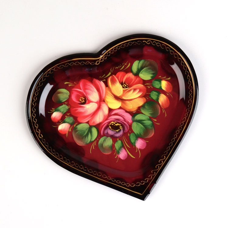 Zhostovo Tray Heart