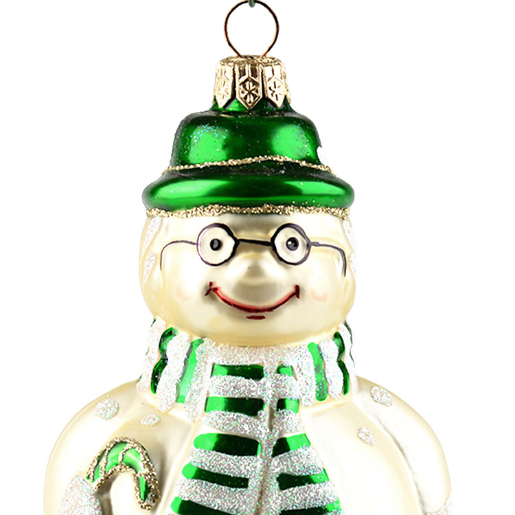 Happy Snowman Christmas Ornament