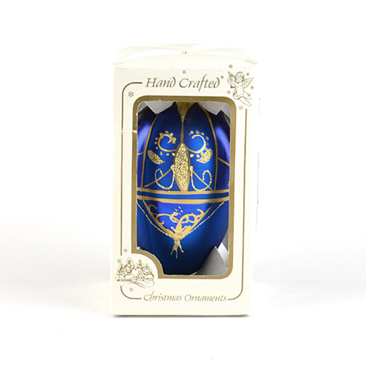 Christmas Faberge Blue Egg Ornament