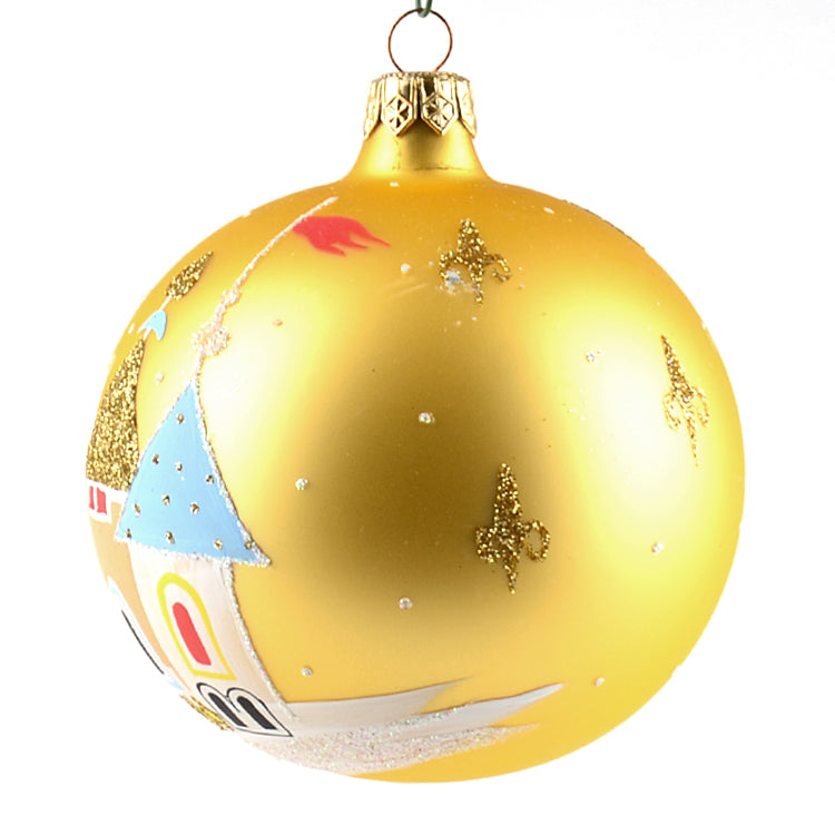 Christmas Cathedrals Glass Ball