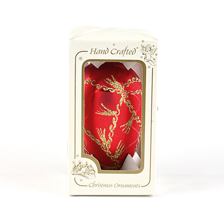 Ornate Red X-Mas Egg Ornament