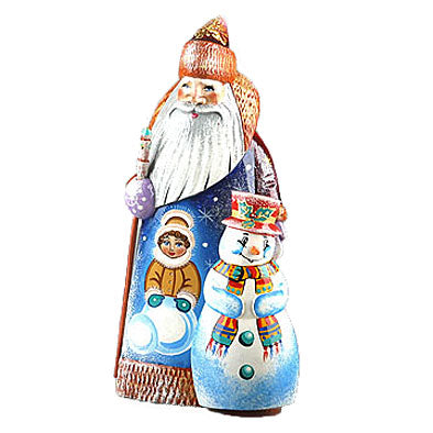 Russian Santa With Snowman