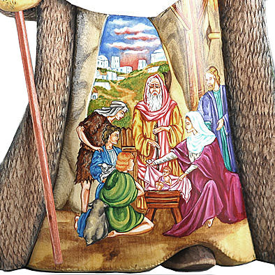 13" Tall Nativity Carved Santa Figure