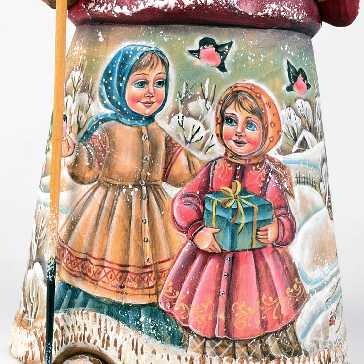 Russian Wooden Santa with Kids