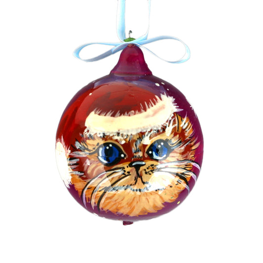 Cat Christmas Ball Ornament