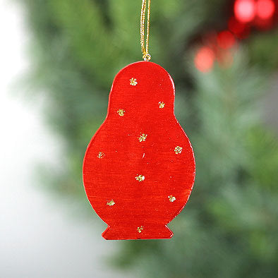 Russian Girl Wooden Ornament