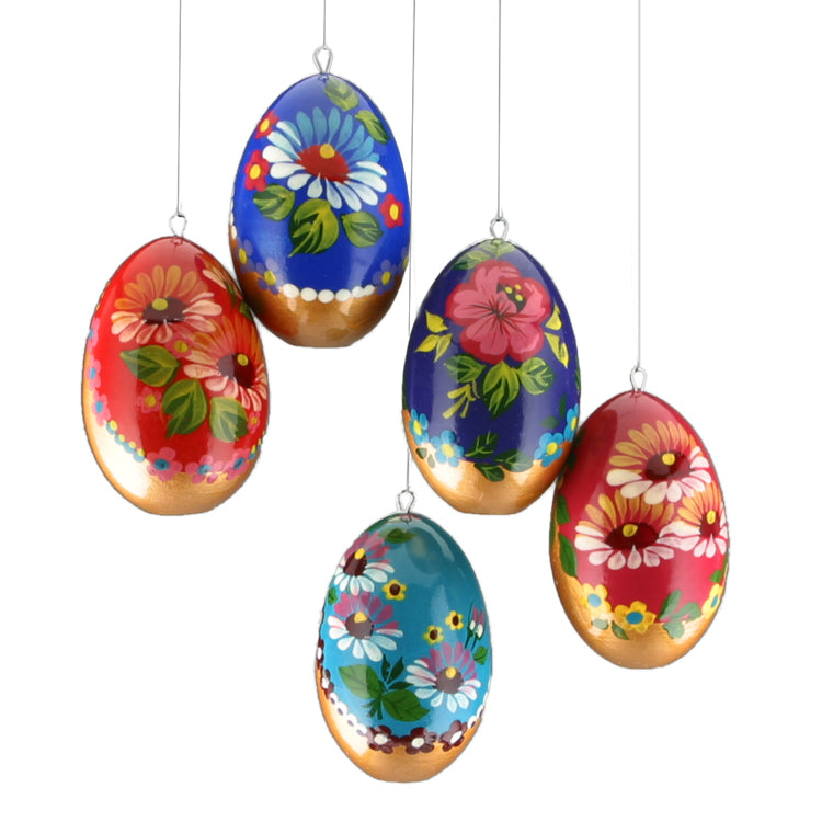 Floral Eggs Ornament Set