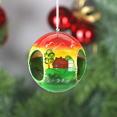 Russian Church Tree Ornament with Bell