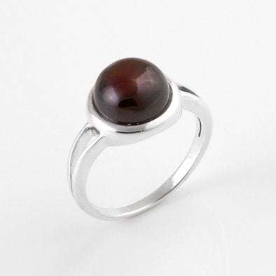 Round Cherry Amber Ring