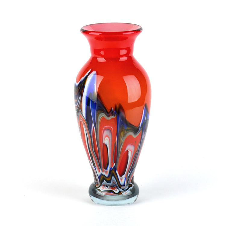 Swirls Of Colors Art Glass Vase