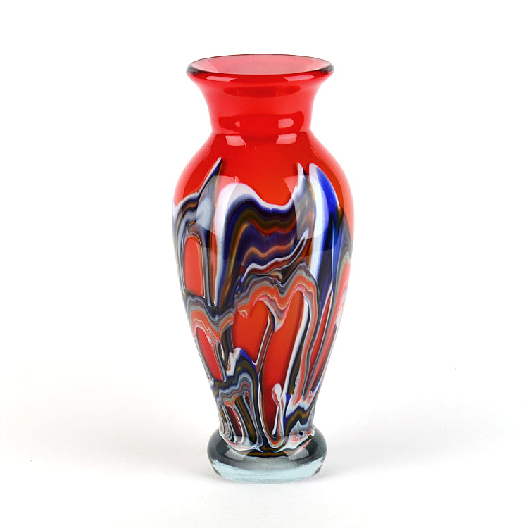 Swirls Of Colors Art Glass Vase