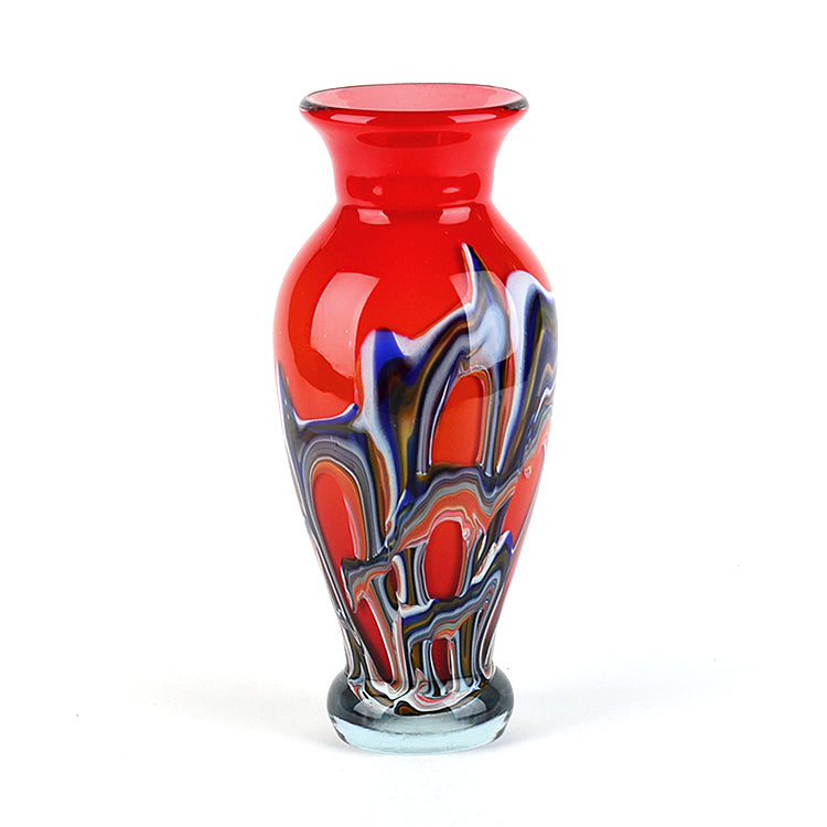 Swirls Of Colors Art Glass Vase