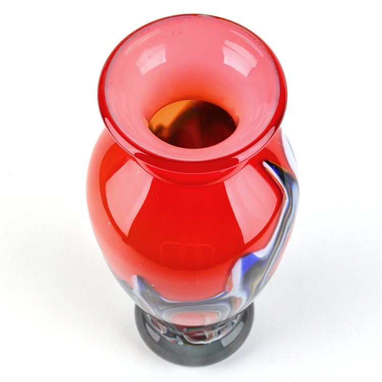 Swirls Of Colors Art Glass Vase