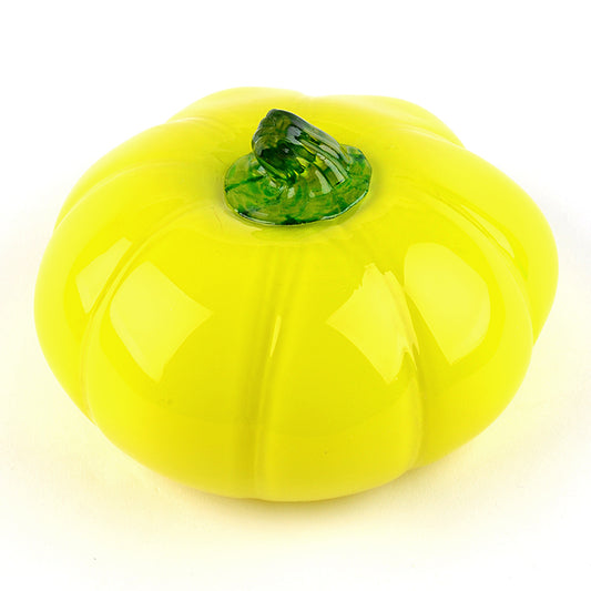 Art Glass Yellow Pumpkin