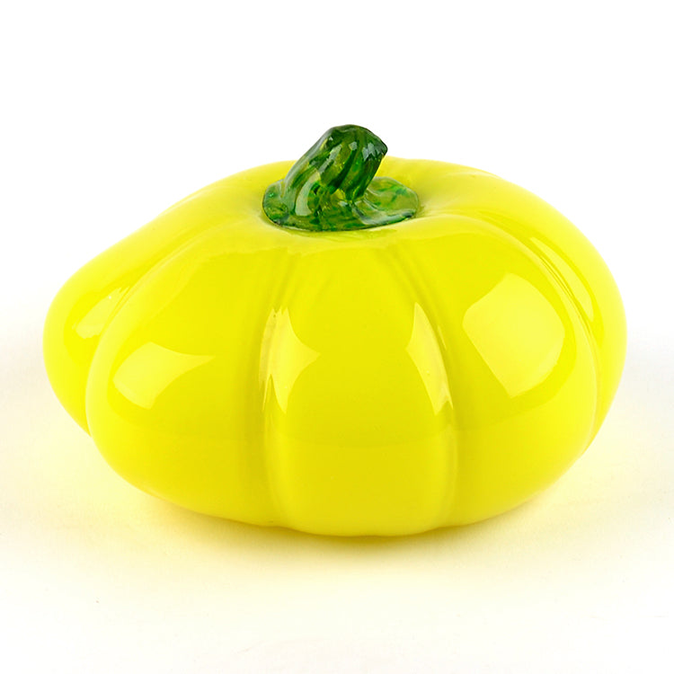 Art Glass Yellow Pumpkin