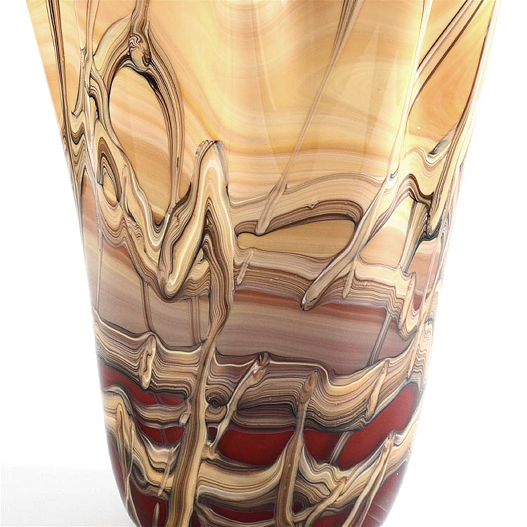 Russian Art Glass Fantasy Vase