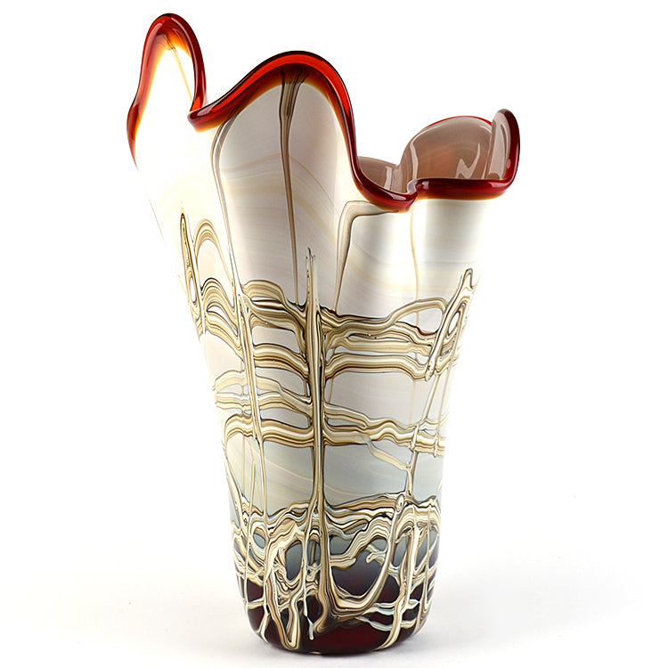 Russian Glass Fantasy Vase that Glows