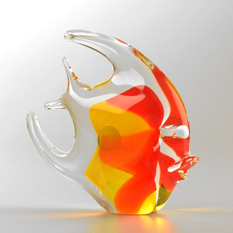 Red-Yellow Art Glass Fish