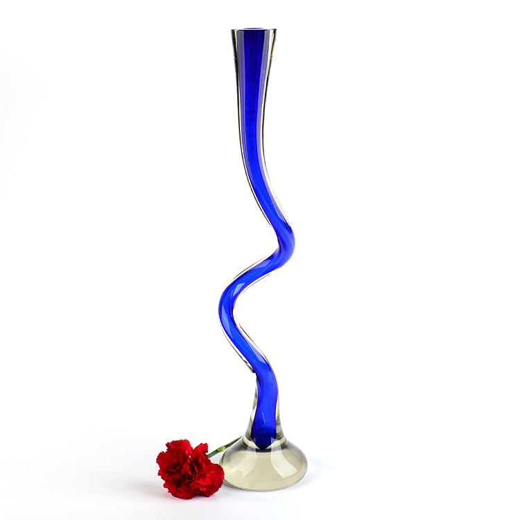 Art Glass Twist Bud Vase