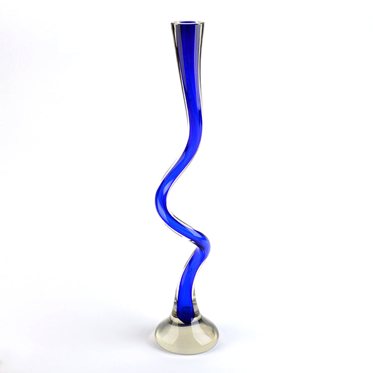 Art Glass Twist Bud Vase