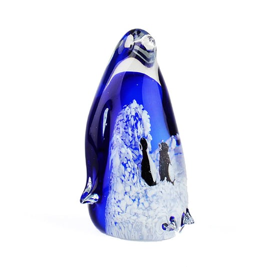 Murano Style Art Glass Penguin With Babies