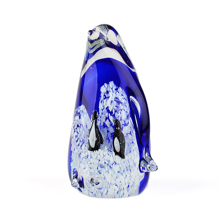 Murano Style Art Glass Penguin With Babies