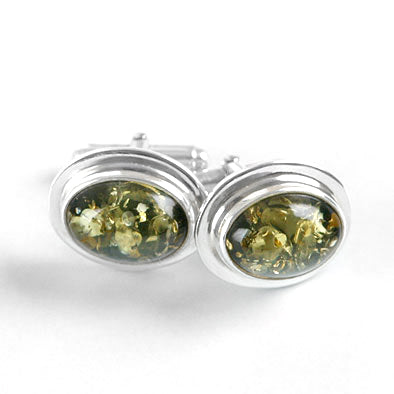 Green Amber Cufflinks