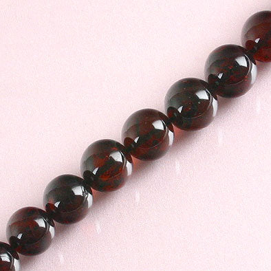 Round Beads Cherry Amber Necklace