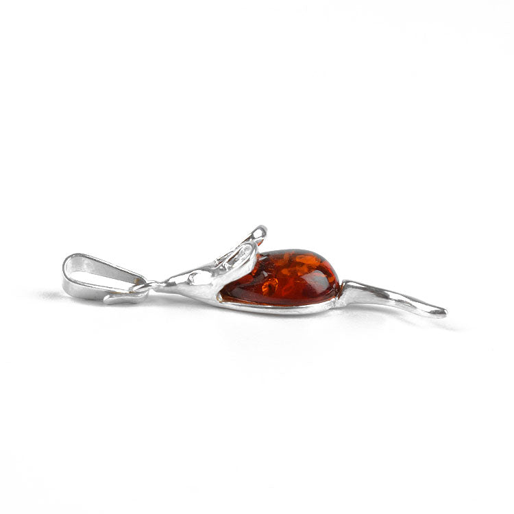 Adorable Amber Mouse Pendant